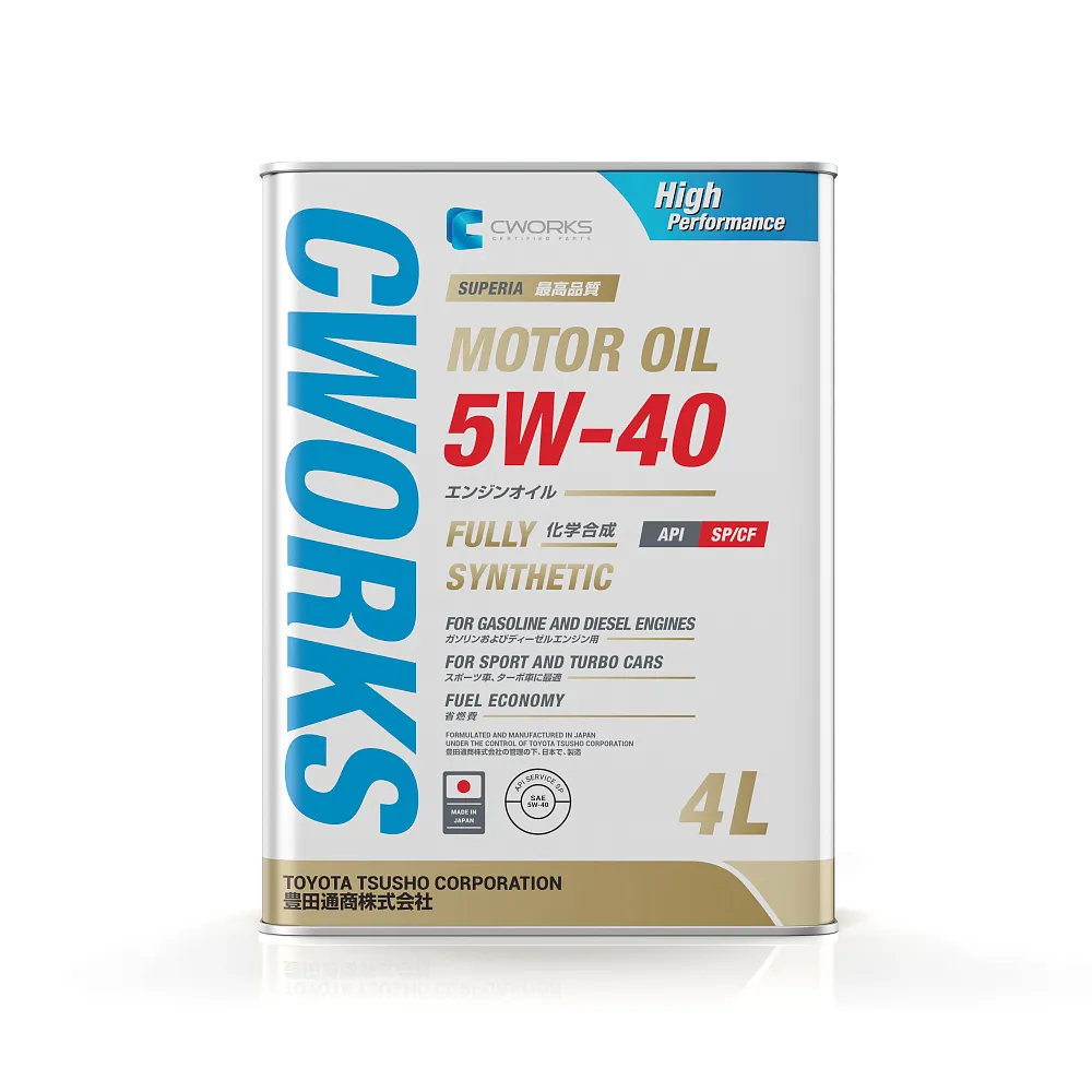 Dầu nhờn động cơ xăng_diesel CWORKS SP 5W-40 4L Nhật Bản.webp